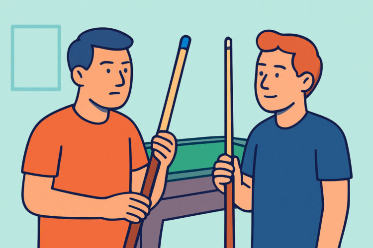 Snookerkepin erot poolikeppiin – paksuus ja kärki